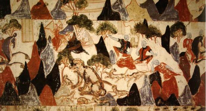 敦煌428窟介绍,敦煌329窟壁画飞天图