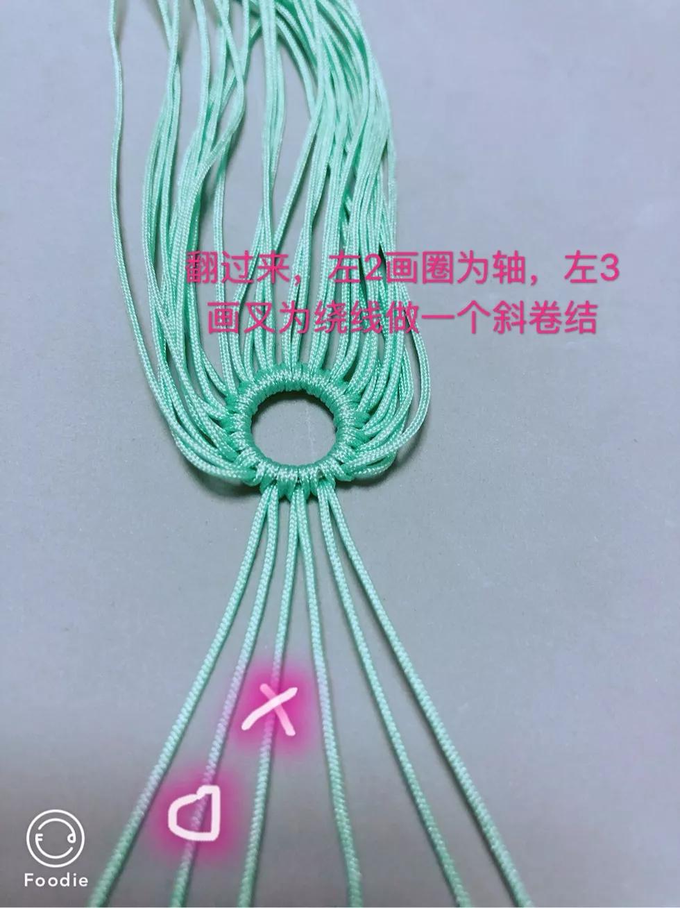 手编挂件绳的编织方法,纯手工编绳龙鳞结绕线编织教程