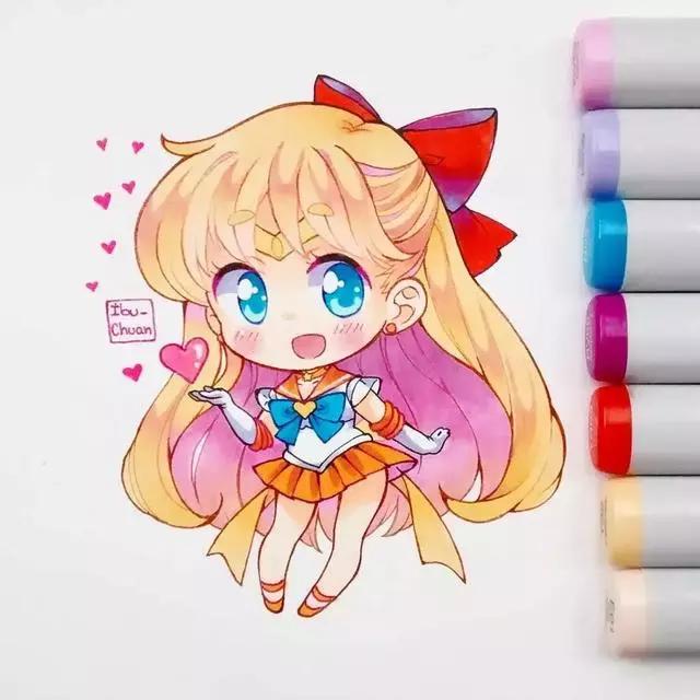 马克笔动漫上色教程q版,动漫手绘马克笔上色教程