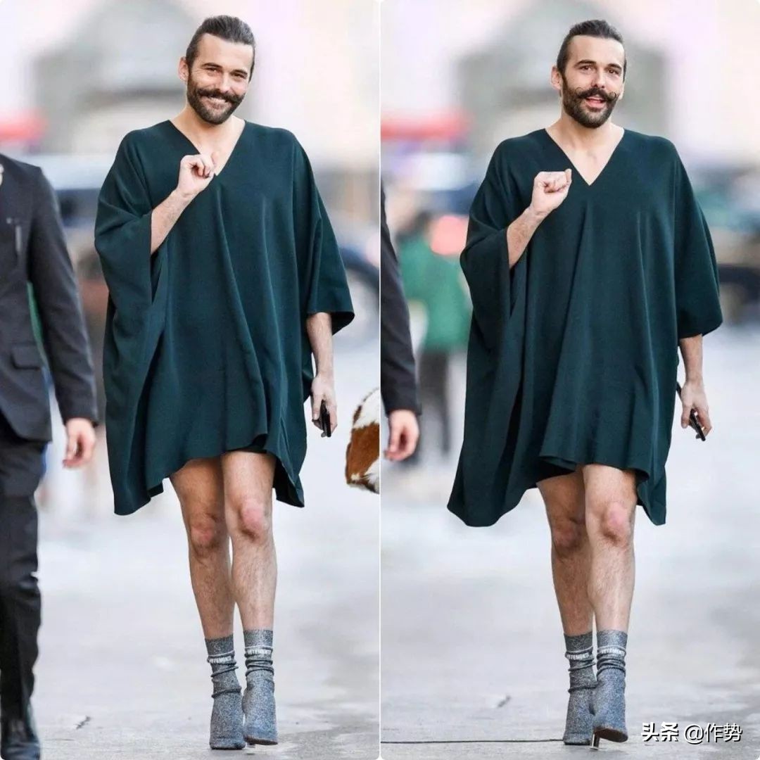 这位大胡子男人,穿起裙子来竟然比女生和还要合适?!