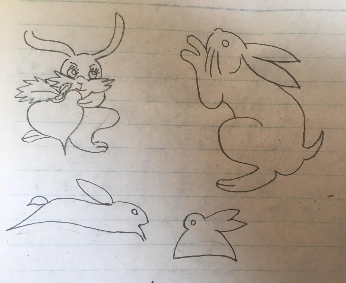 小兔子简笔画公主,小兔子简笔画涂色