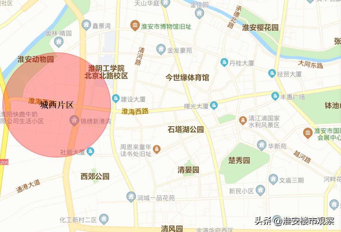 淮安前进路在哪里,淮安城西最新规划