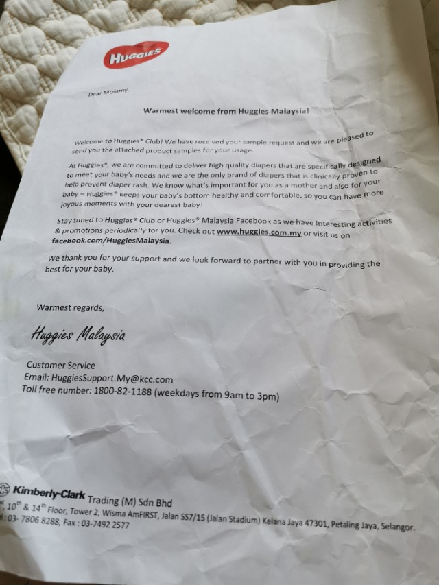 生活处处地道英语–收到了免费样品和一封感谢信