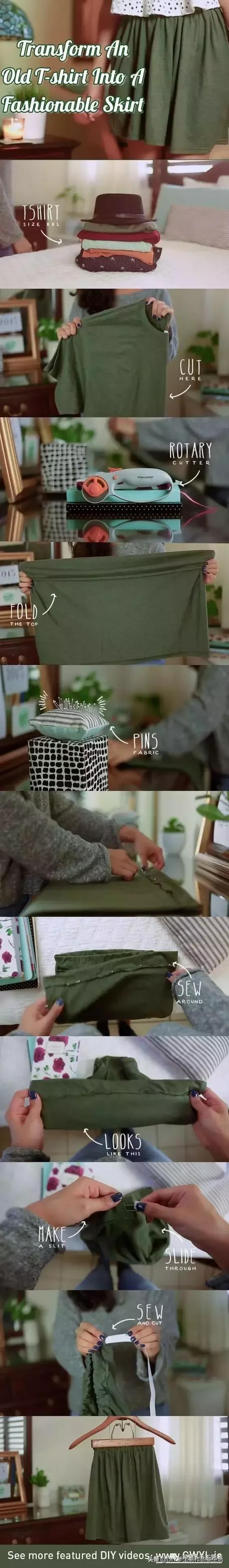 闲置的旧衣服,夏天旧衣服改造露肩衣