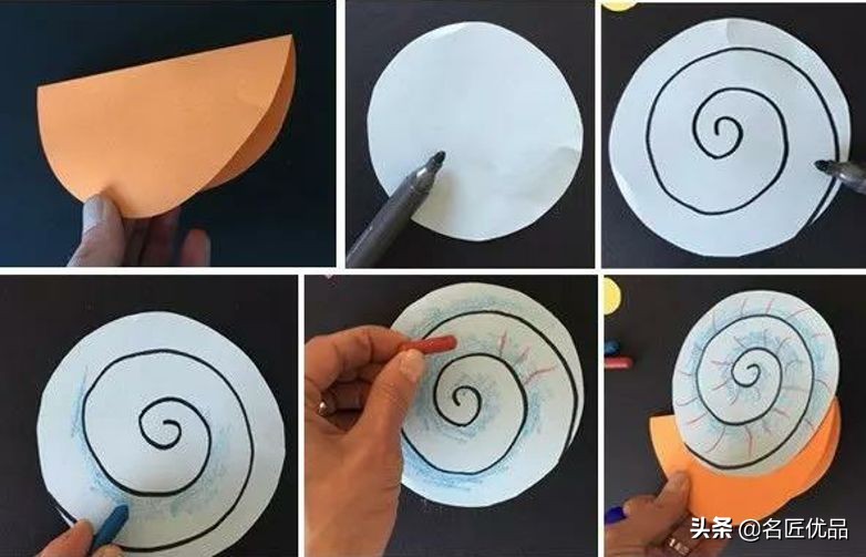 亲子手工制作幼儿园蜗牛,亲子创意手工大全蜗牛