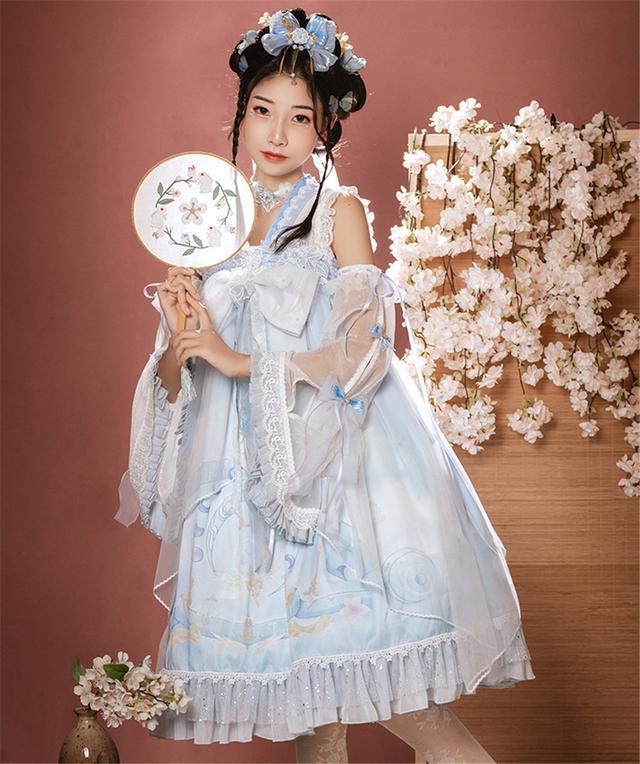 女士洛丽塔风穿搭,夏天洛丽塔简便穿法