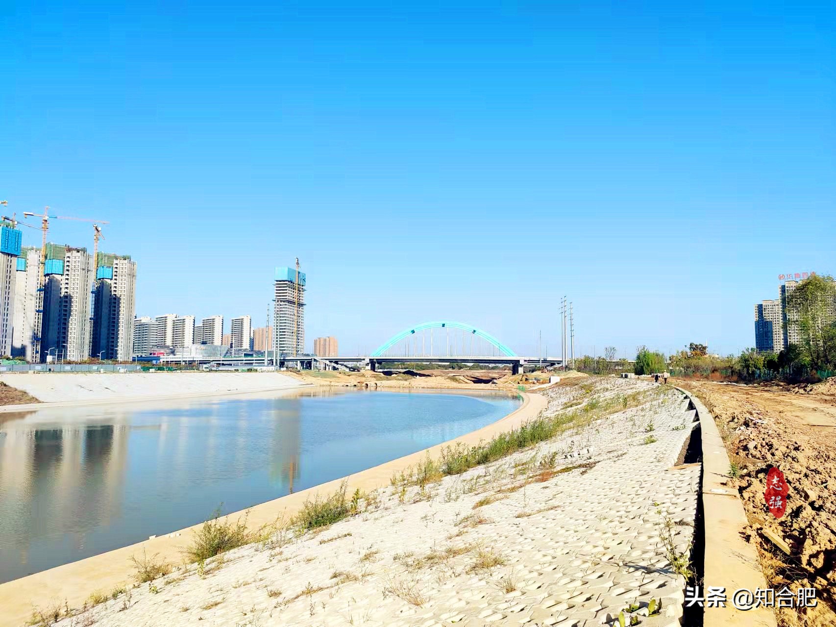 肥西上派引江济淮工程对比图,引江济淮肥西上派景观带规划