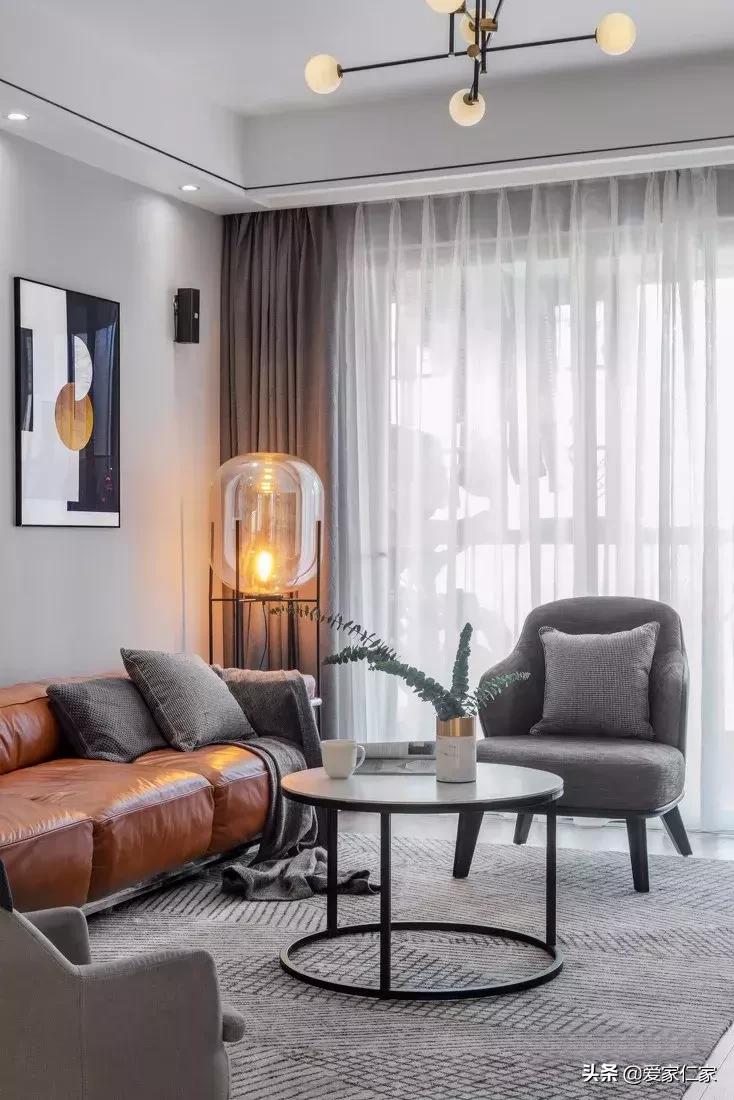 128平四室二厅二卫装修美式轻奢,128平简约现代风格