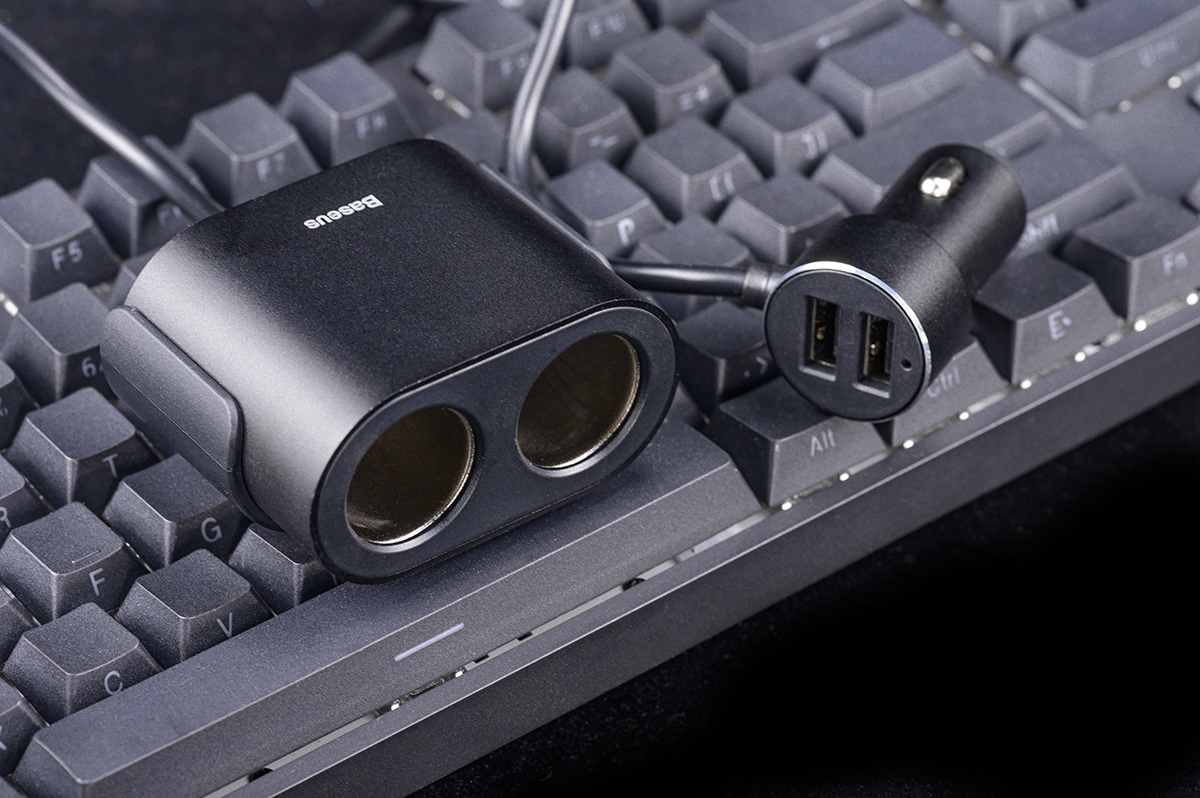 车载点烟插头改usb,倍思一拖三车载点烟器