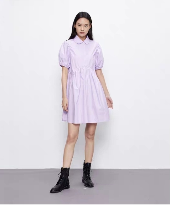 ur服装测评斑点连衣裙,ur秋冬新品服装搭配