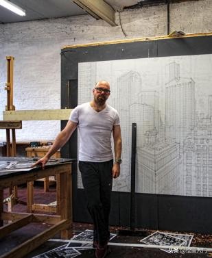 人肉相机艺术家，用最传统的方式绘制超写实风格城市风景，惊人