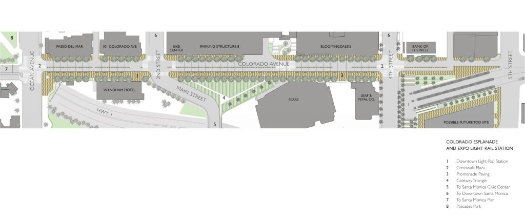 商业步行街景观设计效果图,现代商业街景观效果