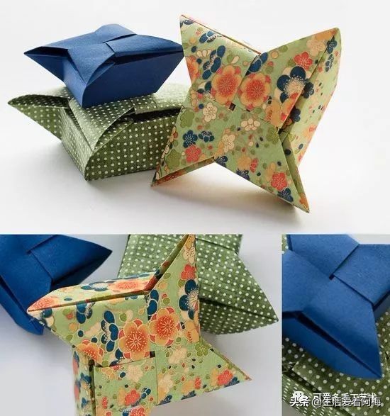 手工制作纸折的礼品盒,纸手工折盒教程