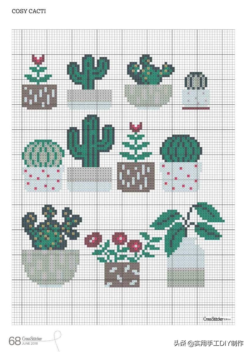 简单的十字绣印花,十字绣可爱图片