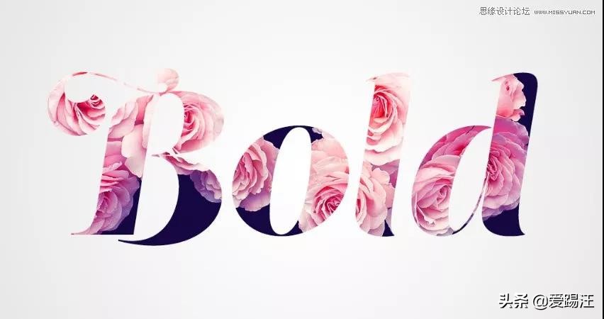 ps教程素材图片,ps教学制作漂亮的鲜花艺术字