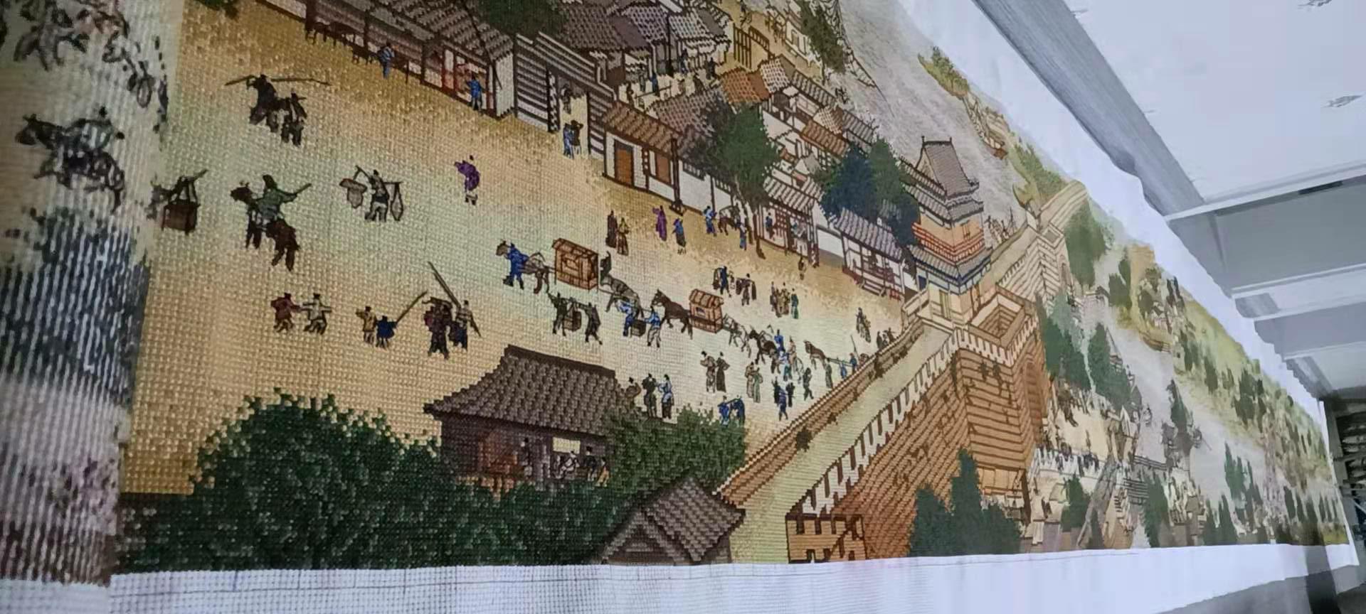 清明上河图十字绣勾边教程,100万清明上河图十字绣