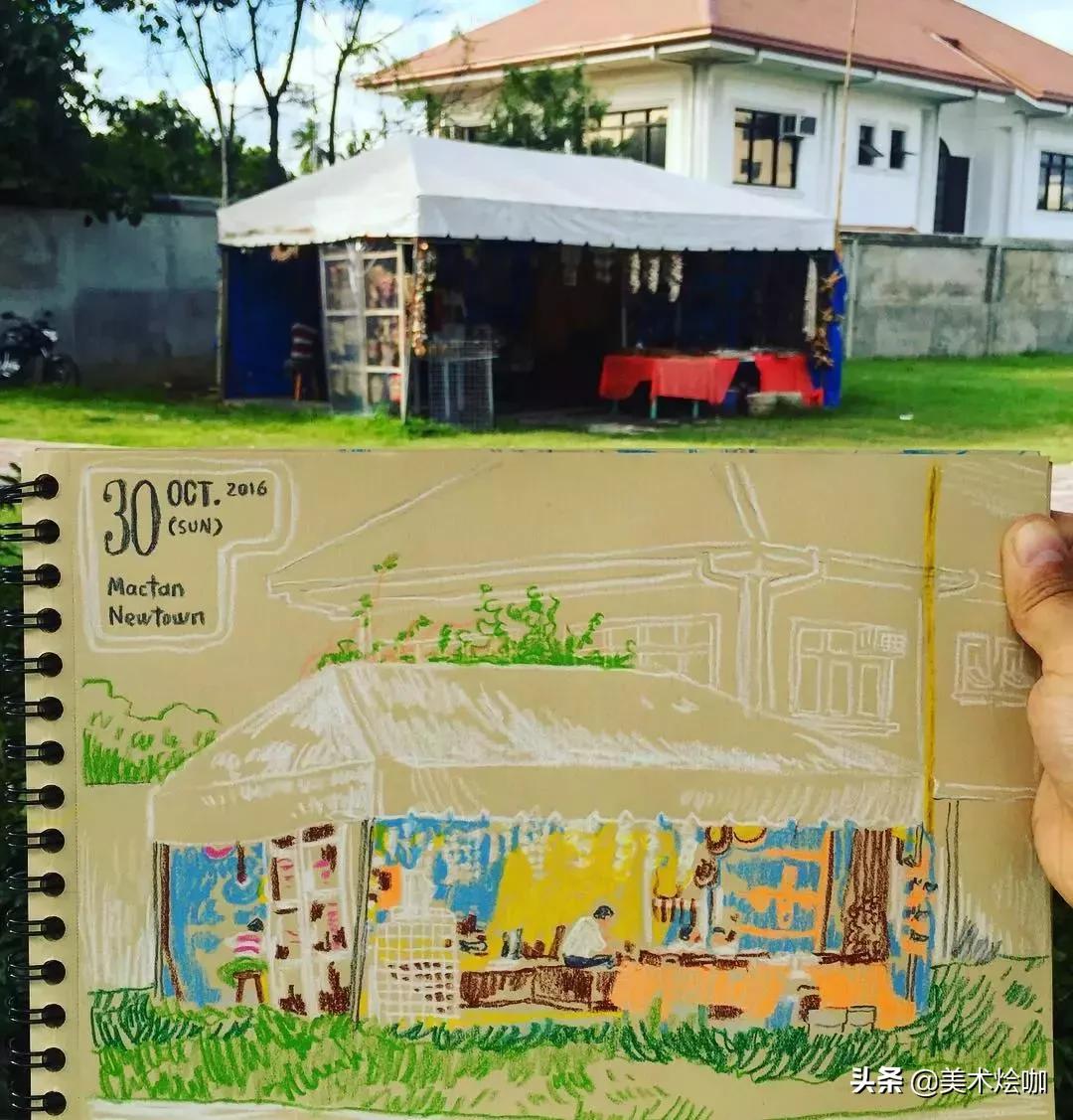 速写简单手绘稿,别人的速写本