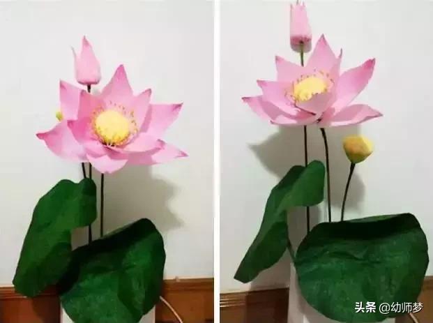 半成品荷花睡莲手工材料包,荷花睡莲水池制作