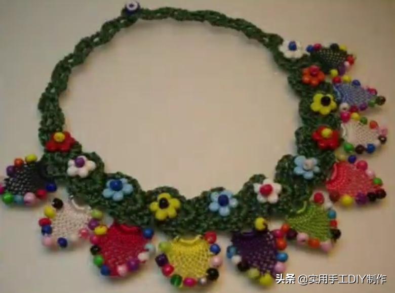 民族风毛衣链高档项链女挂饰品,羊绒衫的手工编织女