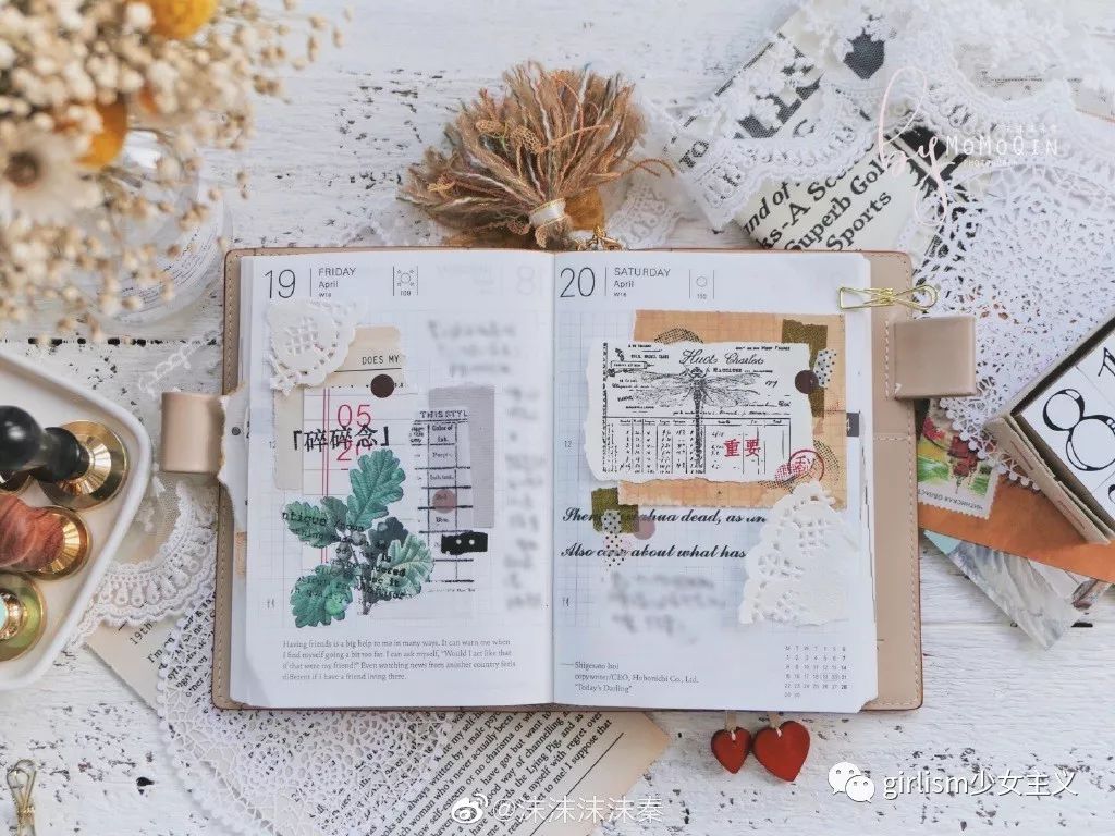 可爱的日系风手帐,简单又可爱的蓝色系手帐