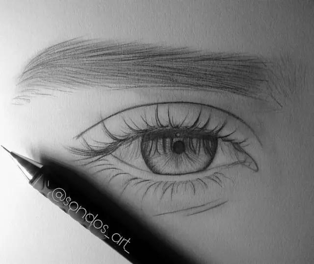 超写实素描人像,人像素描画抽象