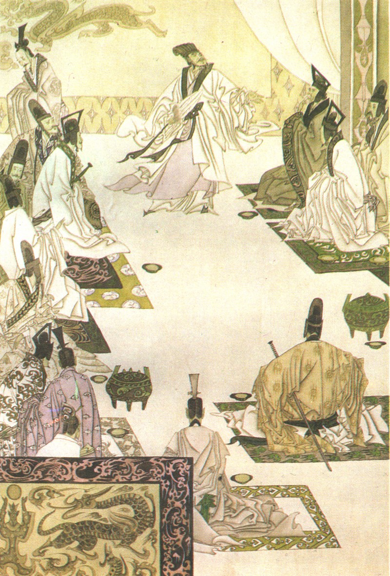 工笔三国演义五虎大将图,陈全胜小说插图