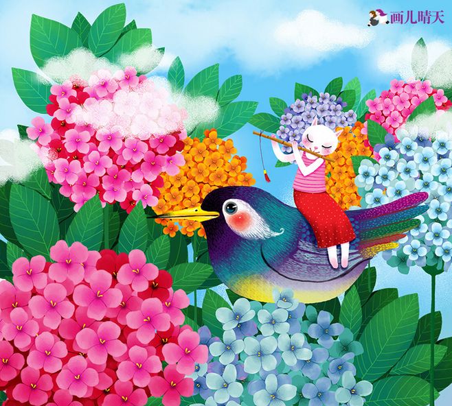 唯美插画壁纸动物,简单又漂亮的动物插画