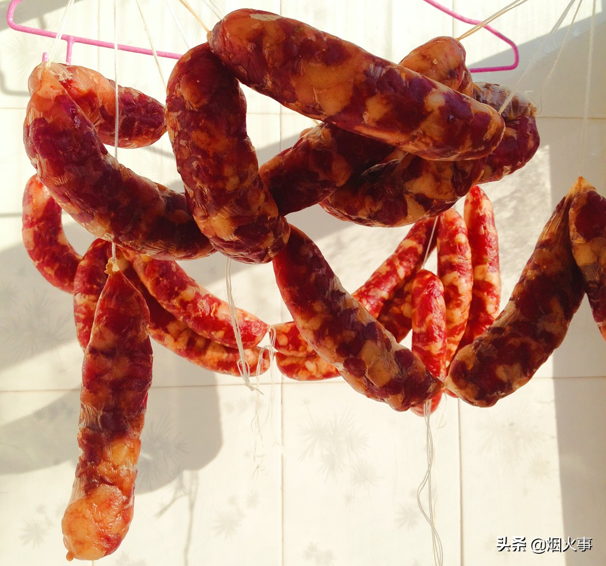奶奶做的香肠,奶奶教我的腌辣椒方法