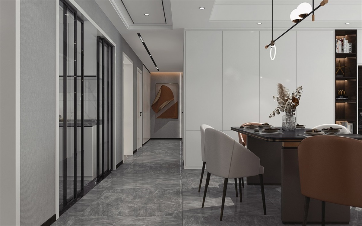 大连华润海中国新中式装修,大连绿城海上明月109平中国风装修