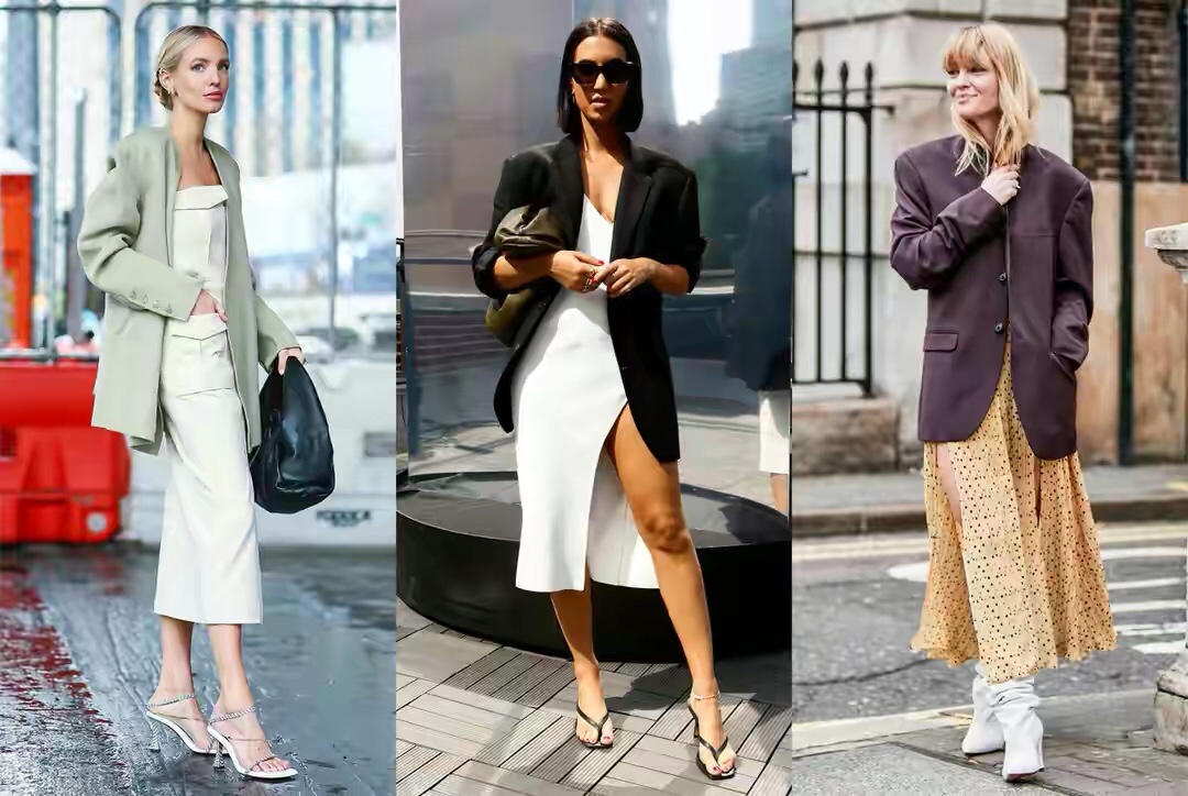 西装裙子怎么穿才好看,西装裙子开春率先走红的时髦搭配