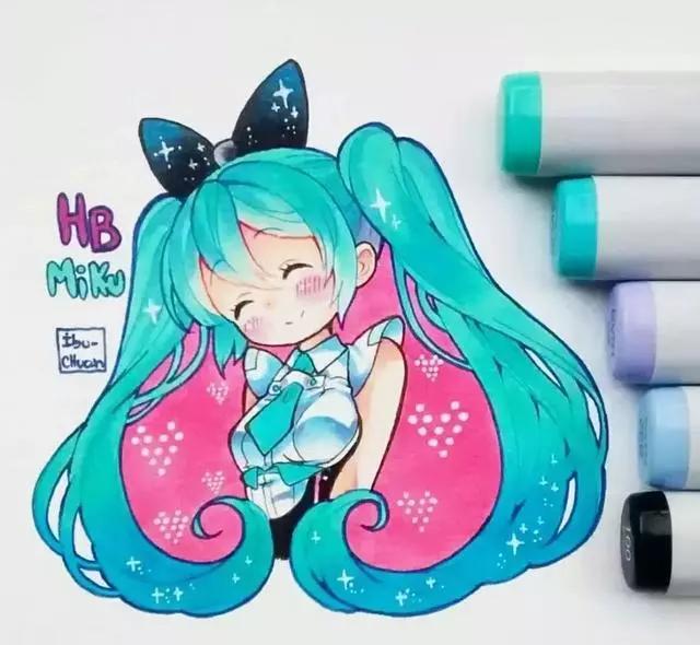 马克笔动漫上色教程q版,动漫手绘马克笔上色教程