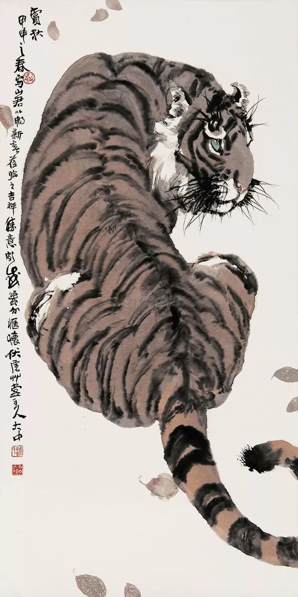 他笔下的虎充满了人的柔情与善意