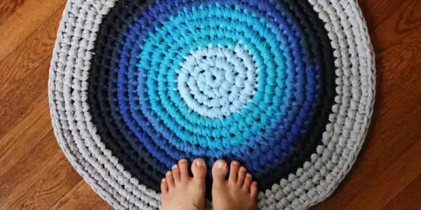 diy手工毛线地垫编织教程,diy钩地垫教程