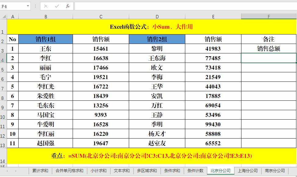 小Sum，大作用，这8种技巧，你不一定都掌握