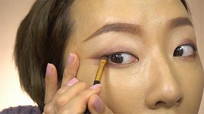 单眼皮肿眼泡眼尾上翘眼妆画法,单眼皮眼妆的画法初学者视频