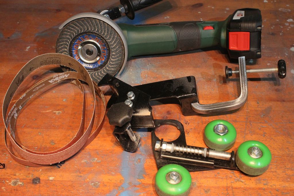 角磨机改装砂带抛光机,自制角磨机改装视频