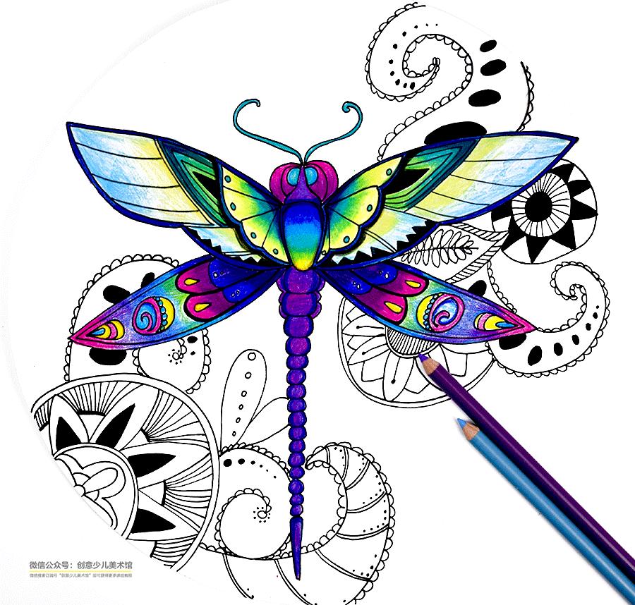 儿童画飞蛾的简笔画,儿童画创意绘画教程视频