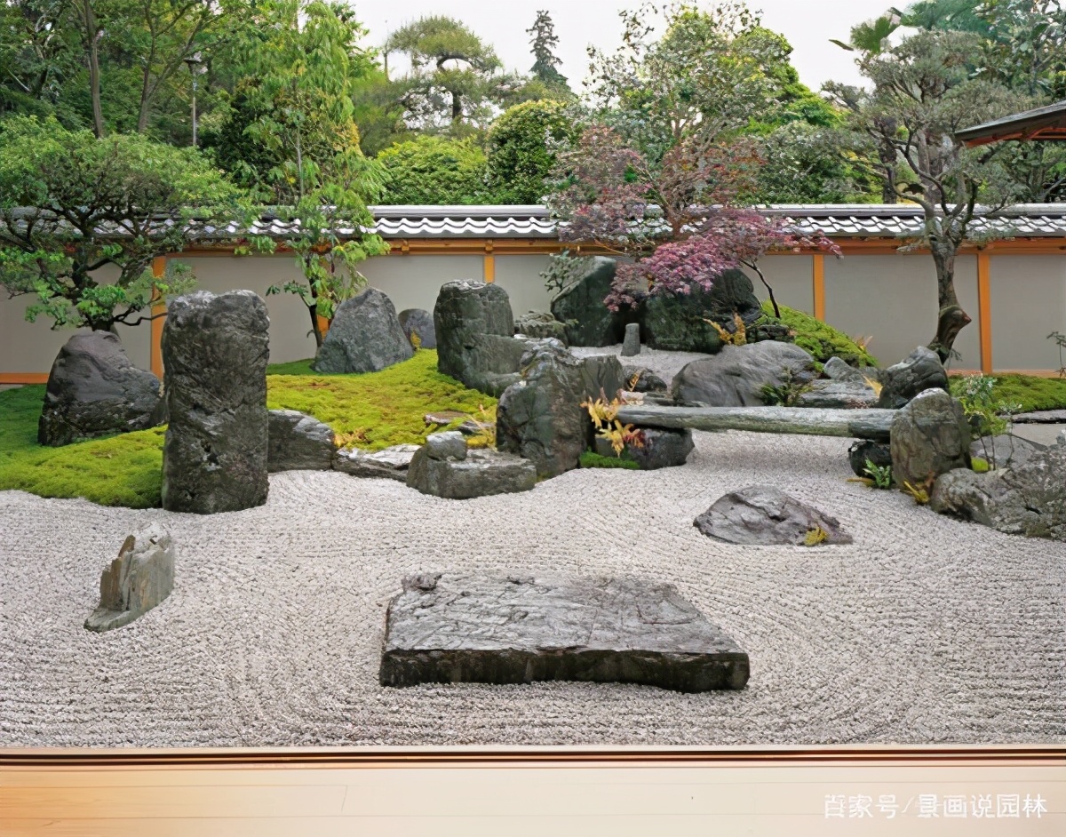 日式景观庭院枯山水经典设计,正宗日本枯山水庭院设计