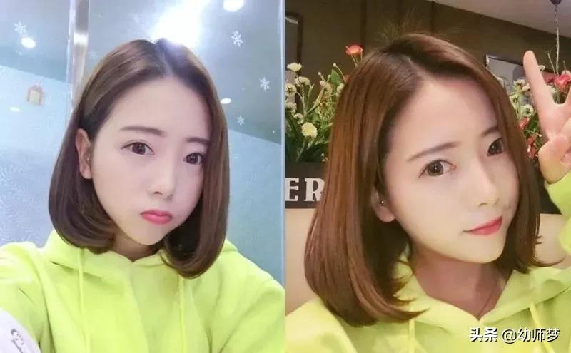 2020年最流行的发型中短梨花烫,发型2018流行梨花内扣烫