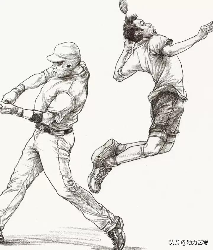 运动类速写场景校考,速写运动类画法