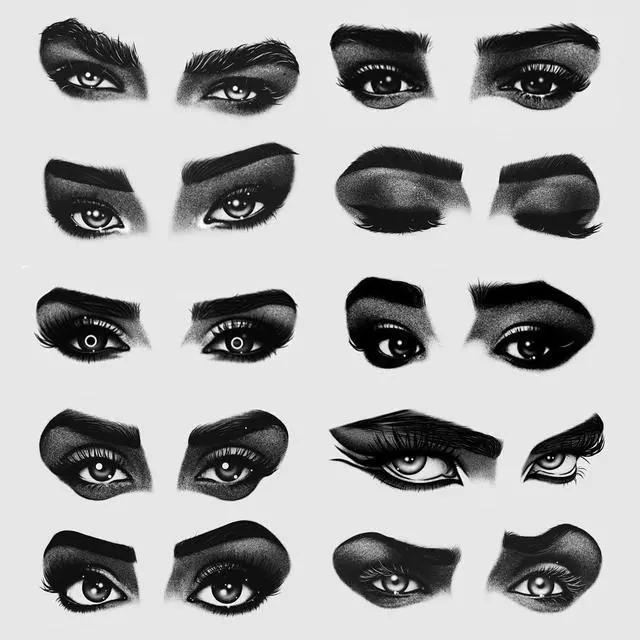 各种眼睛画法大合集,各种眼睛的画法教程容易记