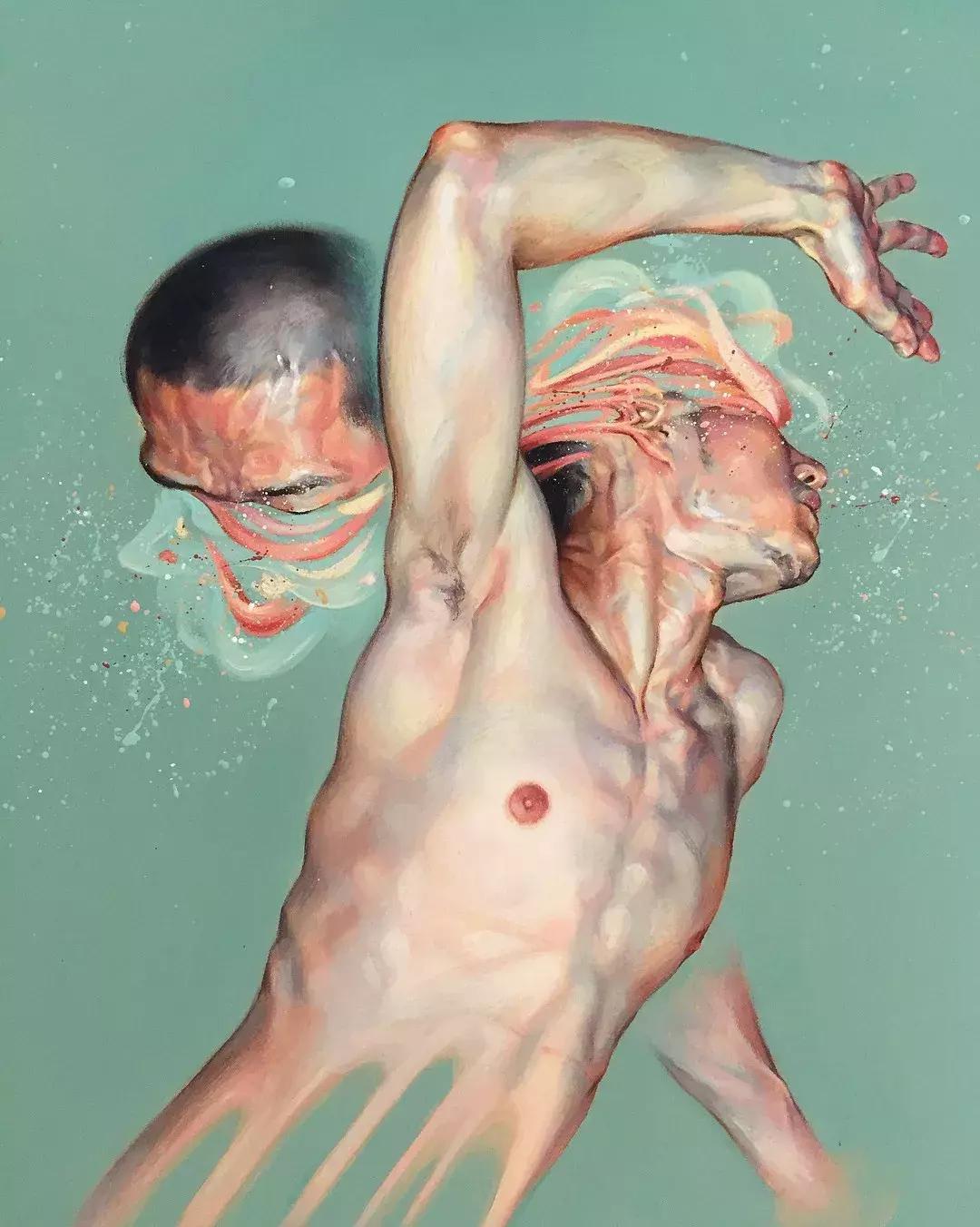 人体彩铅,人体五官彩铅