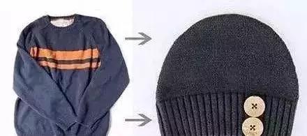 旧毛衣手工针织帽,旧毛衣改袜子帽子手套