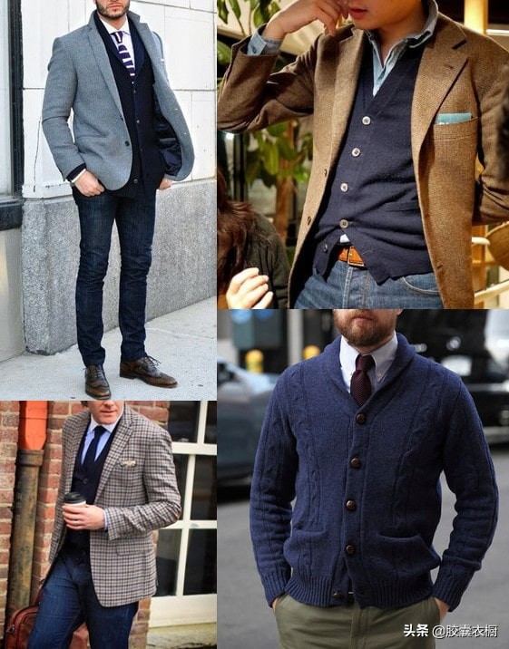 男士无领羊绒开衫怎么搭配,羊毛开衫什么款式好看男