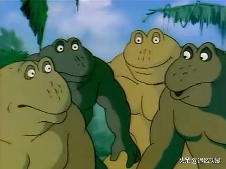 最经典的1987版，为了消灭忍者神龟，斯雷德制造了变异忍者蛙