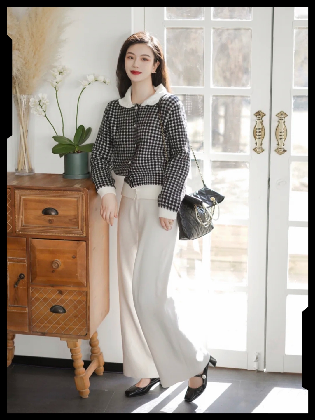 米色系冬天气质穿搭,温柔慵懒风穿搭棕色系