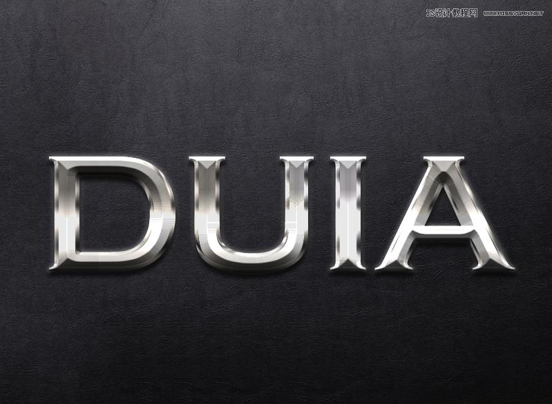 ps银色金属p成黑色金属,金属字体ps教程视频