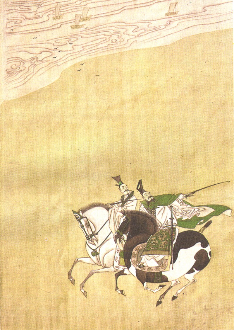 工笔三国演义五虎大将图,陈全胜小说插图