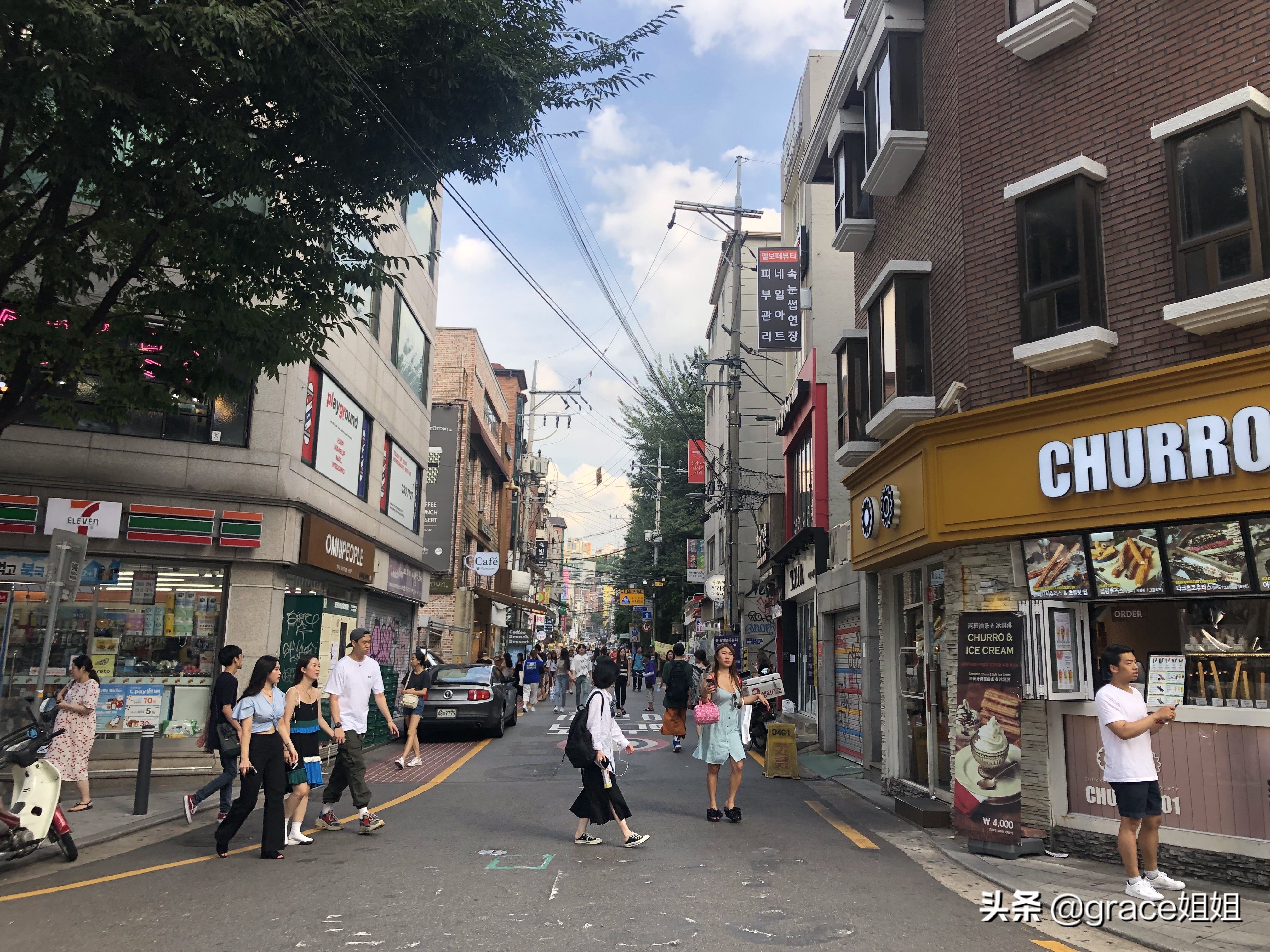 首尔弘大citywalk,2018韩国首尔弘大街头跳舞