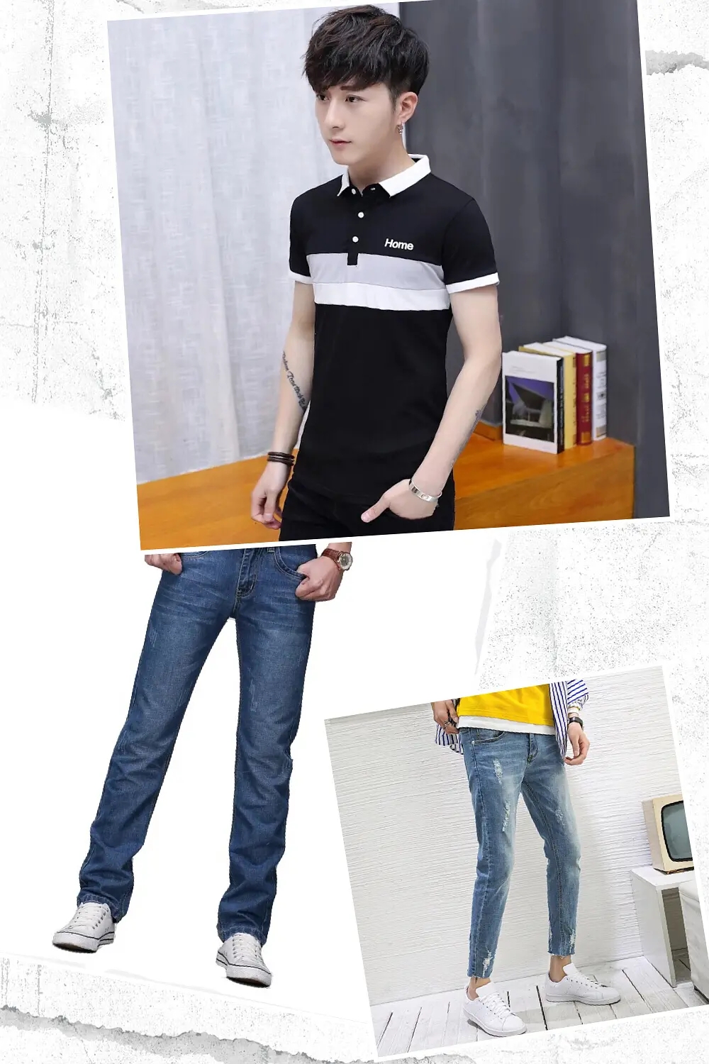 男士牛仔裤穿搭技巧大全,男士阔腿牛仔裤穿搭